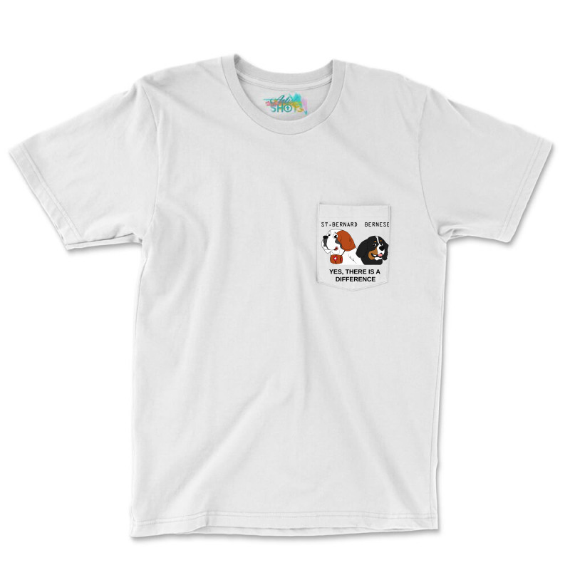 Bernese Mountain Dog And Saint Bernard Are Differe Pocket T-shirt | Artistshot