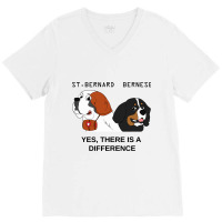 Bernese Mountain Dog And Saint Bernard Are Differe V-neck Tee | Artistshot