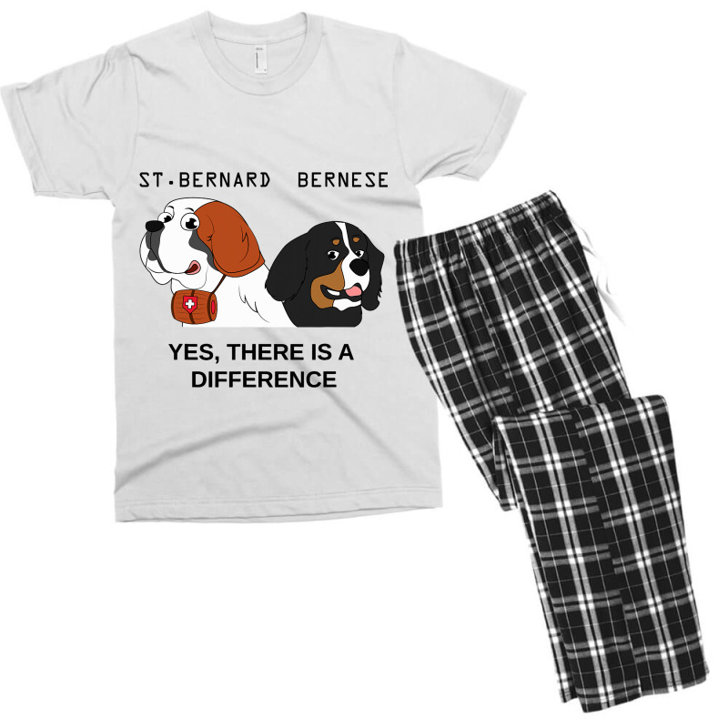 Bernese Mountain Dog And Saint Bernard Are Differe Men's T-shirt Pajama Set | Artistshot