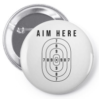 Bullseye Target Aim Here Darts Players Shooting 3 Pin-back Button | Artistshot