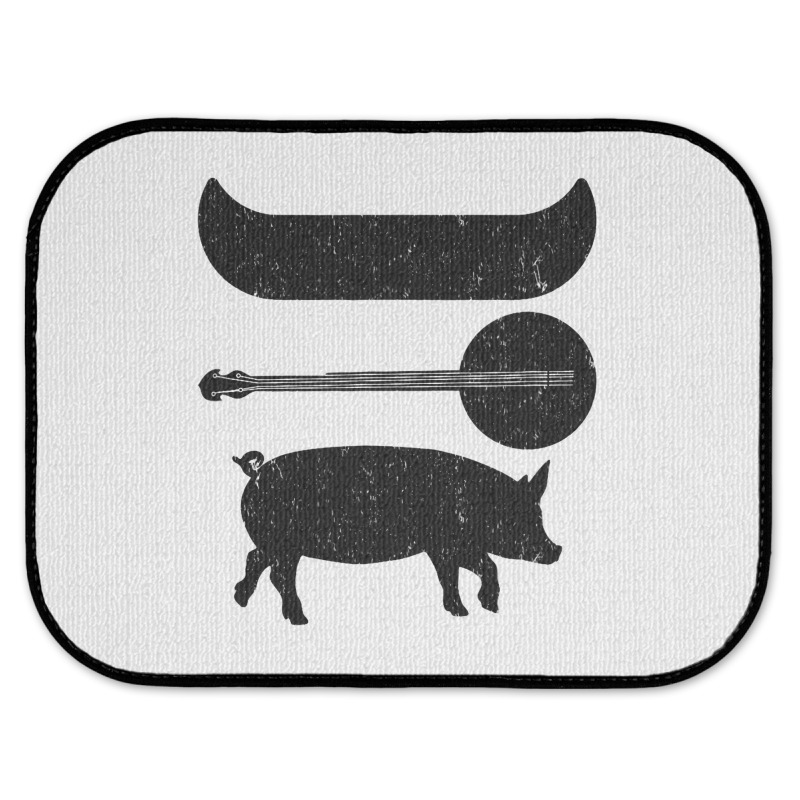 Canoe Banjo Pig Funny Canoeing Rear Car Mat | Artistshot