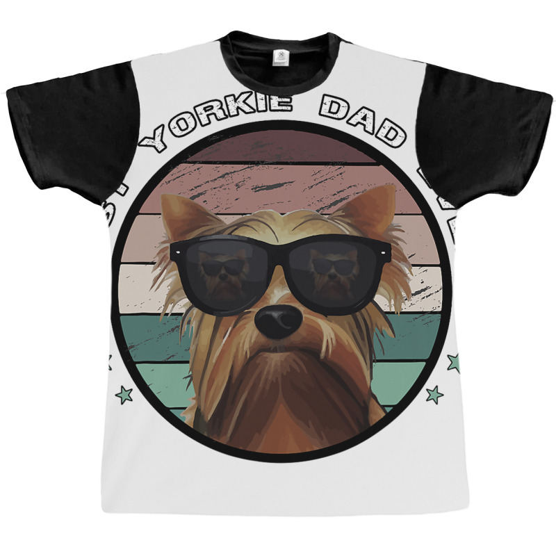 Best Yorkie Dad Ever Vintage Yorkshire Terrier Dog Graphic T-shirt by KIMBERLYABDILLA | Artistshot