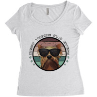 Best Yorkie Dad Ever Vintage Yorkshire Terrier Dog Women's Triblend Scoop T-shirt | Artistshot