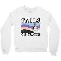 Alaskan Malamute Tails On Trails Funny Dog Hiking Crewneck Sweatshirt | Artistshot