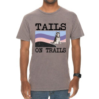 Alaskan Malamute Tails On Trails Funny Dog Hiking Vintage T-shirt | Artistshot