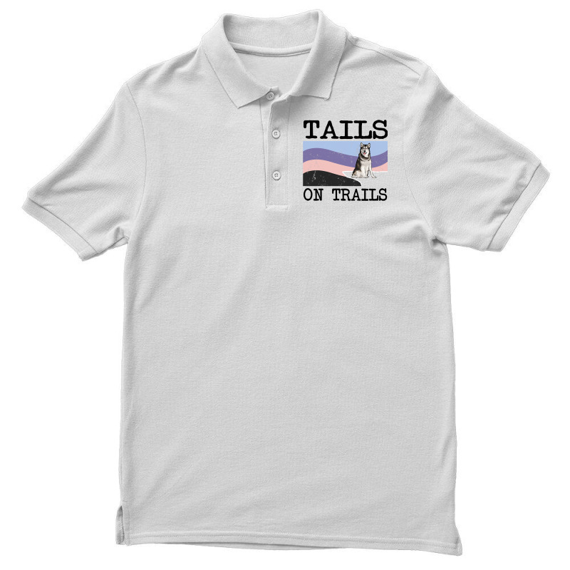 Alaskan Malamute Tails On Trails Funny Dog Hiking Men's Polo Shirt | Artistshot