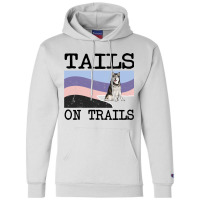 Alaskan Malamute Tails On Trails Funny Dog Hiking Champion Hoodie | Artistshot