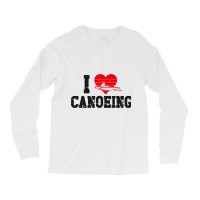 Canoe Canoeing Heart Vintage I Love Canoeing 3 Long Sleeve Shirts | Artistshot