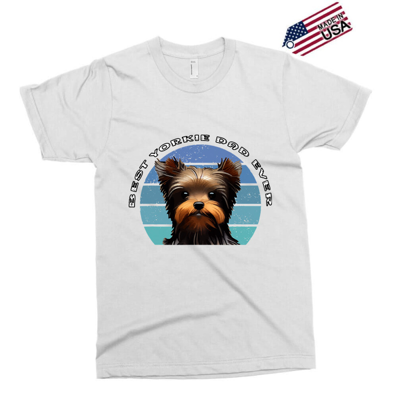 Best Yorkie Dad Ever Vintage Exclusive T-shirt | Artistshot