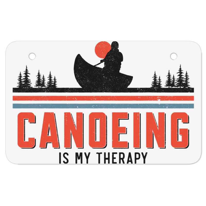 Canoe Canoeing Lake River Vintage Retro Canoeing I Atv License Plate | Artistshot