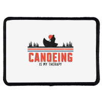 Canoe Canoeing Lake River Vintage Retro Canoeing I Rectangle Patch | Artistshot