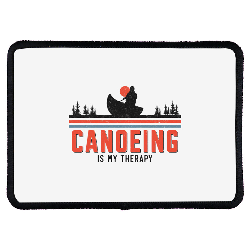 Canoe Canoeing Lake River Vintage Retro Canoeing I Rectangle Patch | Artistshot