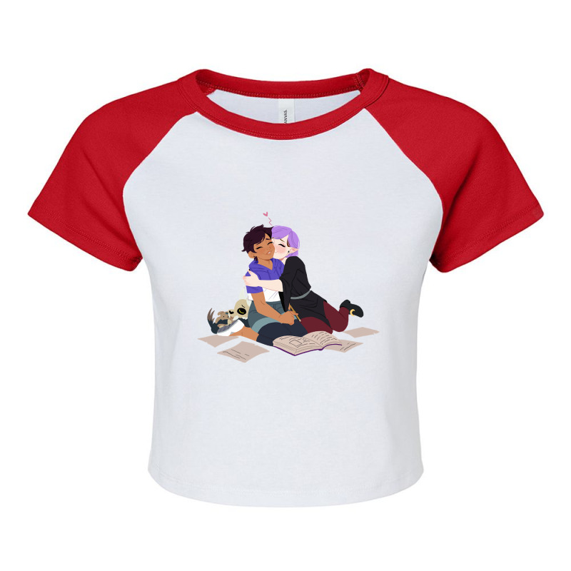 Retro Vintage Amity Blight Animations Characters Raglan Crop Top by TeaganArtists | Artistshot