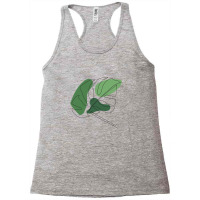 Monstera Floral One Line Art Racerback Tank | Artistshot