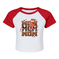 Football Mom Lightning Bolt Football Season Game Day Vibes T Shirt Raglan Crop Top | Artistshot