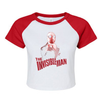 Universal Monsters The Invisible Man Red Hue T Shirt Raglan Crop Top | Artistshot