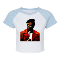 Painting The Face Man Poster Cute Raglan Crop Top | Artistshot