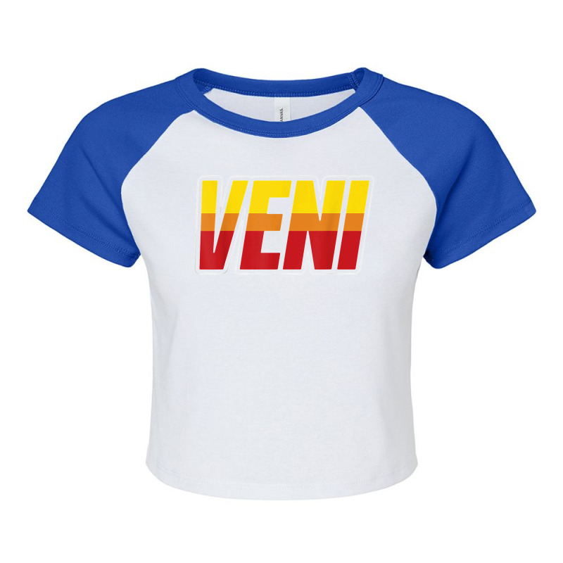 Veni Funny Latin Joke Came Language Humor Jokes Raglan Crop Top by WirtzRichard | Artistshot