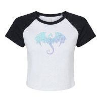 Dragon Word Art  Dungeon Crawler  Rpg Dm Gaming T Shirt Raglan Crop Top | Artistshot