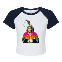 Art Character Abstract Mens Womens Raglan Crop Top | Artistshot