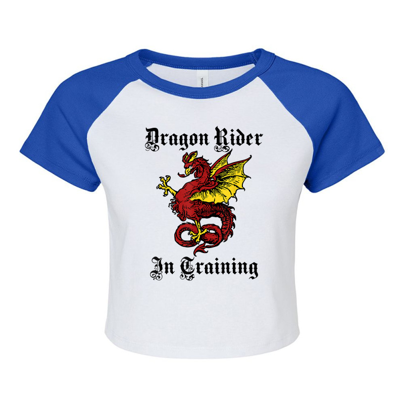 Renaissance Festival Dragon Rider In Training Shirt Raglan Crop Top by lacourpnyaray3 | Artistshot