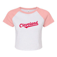 Text In | Cleveland.indiansw | Baseball Raglan Crop Top | Artistshot