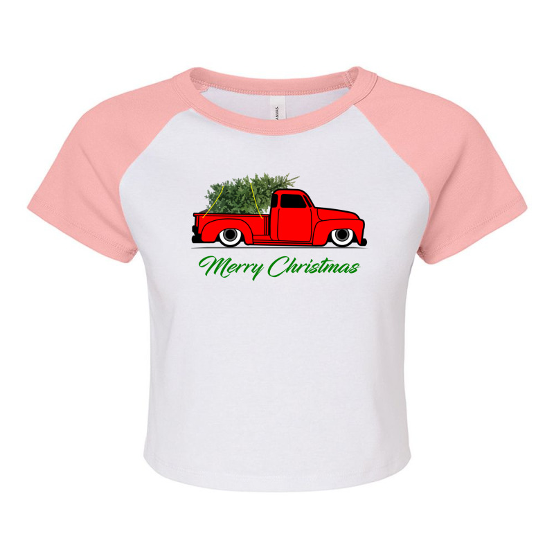 Slammed 3100 Ad Christmas Pickup Truck Pullover Hoodie Raglan Crop Top | Artistshot