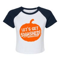 Pumpkin Smashed Raglan Crop Top | Artistshot