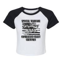 Us Naval Swcc (back Design) Pullover Hoodie Raglan Crop Top | Artistshot