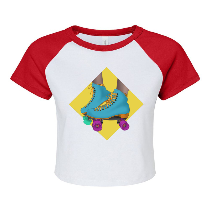 Patines  Roller Skates Raglan Crop Top by artsbymnd | Artistshot