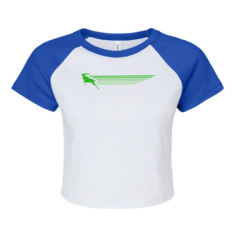 Run Like An Antelope Raglan Crop Top by trokeryth | Artistshot