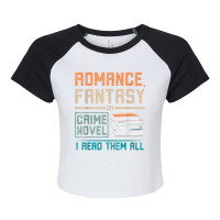 Romance Fantasy Or Crime Novel Reading Raglan Crop Top | Artistshot