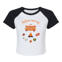 Autumn Morning Simmer Pot For Witches And Wiccans T Shirt Raglan Crop Top | Artistshot