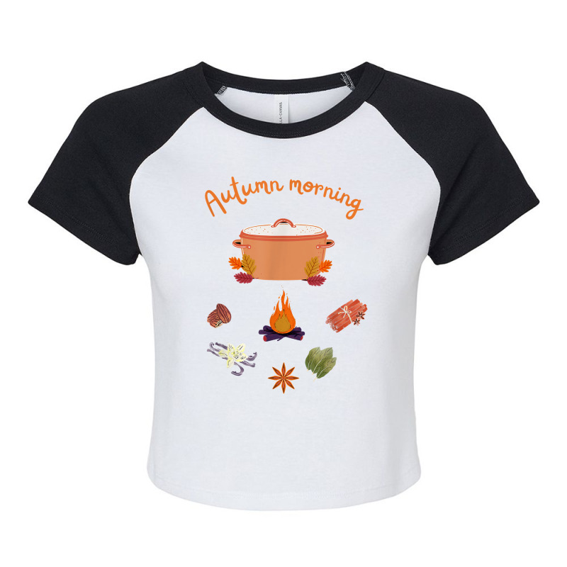 Autumn Morning Simmer Pot For Witches And Wiccans T Shirt Raglan Crop Top | Artistshot