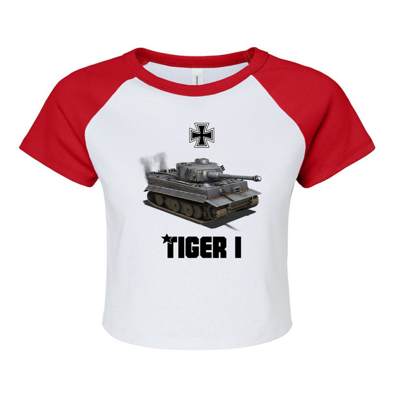 Tiger I German Heavy Tank Ww2 Military Panzerkampfwagen Raglan Crop Top by trokeryth | Artistshot