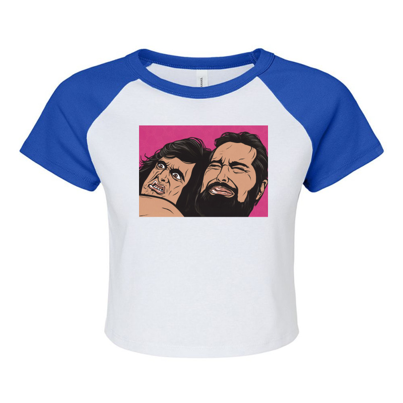 Samurai Cop Fight Scene Classic Raglan Crop Top by cm-arts | Artistshot