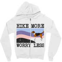 American Foxhound Hike More Worry Less Graphic Hik Zipper Hoodie | Artistshot