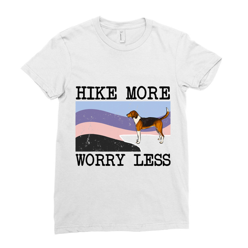 American Foxhound Hike More Worry Less Graphic Hik Ladies Fitted T-Shirt by ROBERTMORRISON | Artistshot