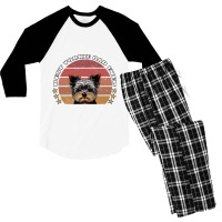 Best Yorkie Dad Ever Yorkshire Terrier Vintage Ret Men's 3/4 Sleeve Pajama Set | Artistshot