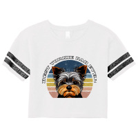 Best Yorkie Dad Ever Yorkshire Terrier Vintage Ret Scorecard Crop Tee | Artistshot