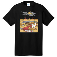 Vintage Retro Venus National Park   Visit Venus Linear Art Basic T-shirt | Artistshot