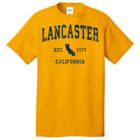 Lancaster California Ca Vintage Sports Design Navy Print T Shirt Basic T-shirt | Artistshot