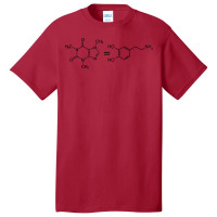 Caffeine Equals Happiness   Molecule Dopamine Science Shirt Basic T-shirt | Artistshot