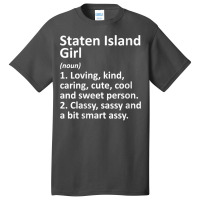 Womens Staten Island Ny New York Funny City Home Roots Girl Gift V Nec Basic T-shirt | Artistshot