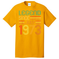 Legend Since July 1973 49 Years Old Vintage 49th Birthday Basic T-shirt | Artistshot