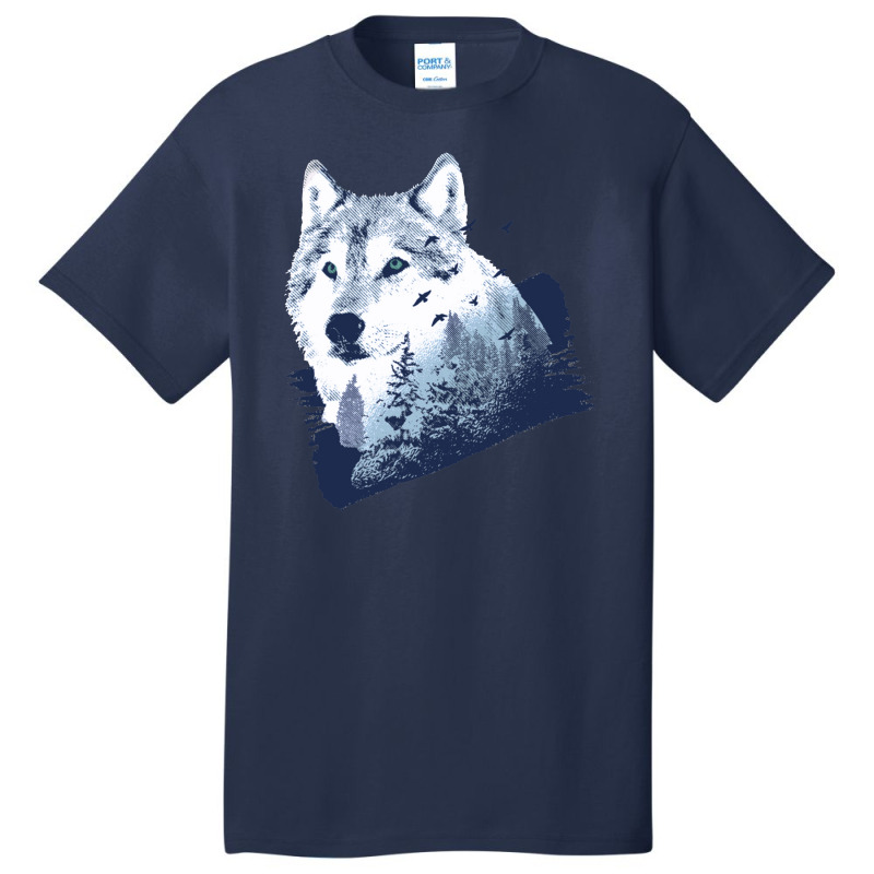 Wolf Forest Basic T-shirt by wulanguritnoo | Artistshot