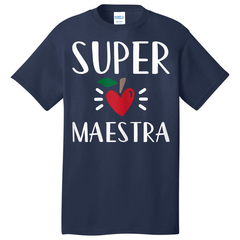 Womens Spanish Teacher Super Maestra Playera Bilingual Teacher T Shirt Basic T-shirt by tandonwelters | Artistshot