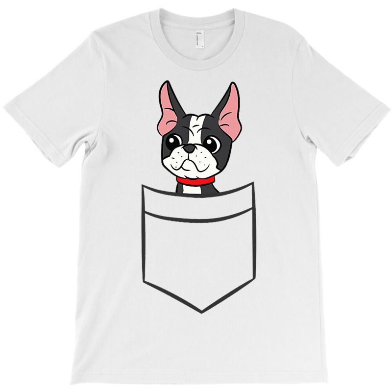 Boston Terrier Dog In The Pocket Funny Boston Terr T-shirt | Artistshot