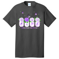 Hope Hydrangea Flower Butterfly Domestic Violence Awareness T Shirt Basic T-shirt | Artistshot