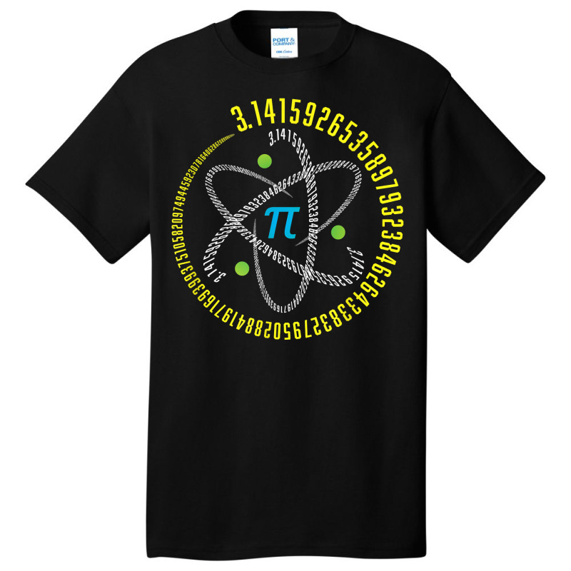 Atom Pi Math Science Stem Gift 3.14 Pi Day T Shirt Basic T-shirt | Artistshot